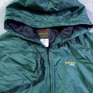 Stearns Dry Wear Hooded Rain Jacket Forest Green Men's Size M